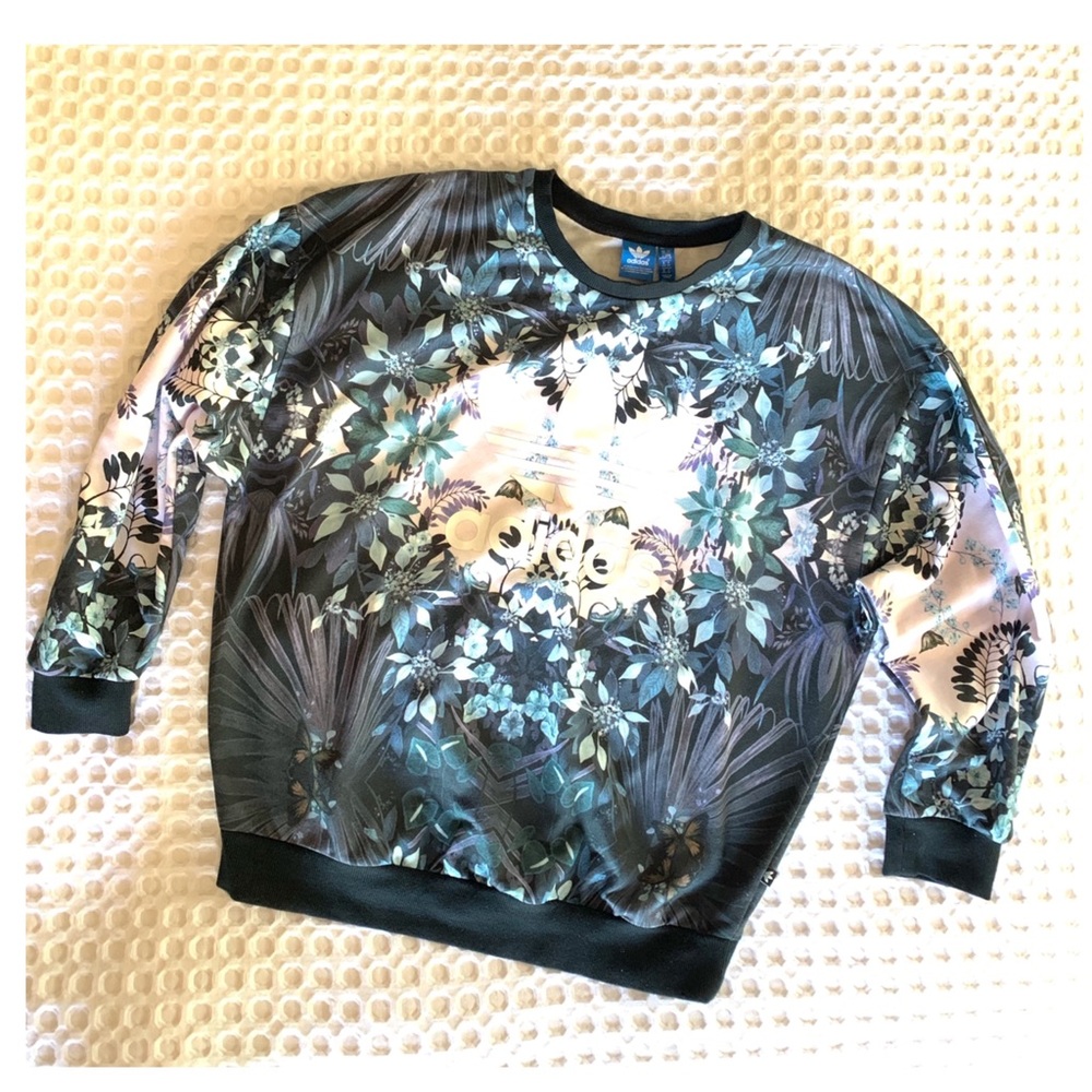 ADIDAS L SWEATSHIRT floral pattern